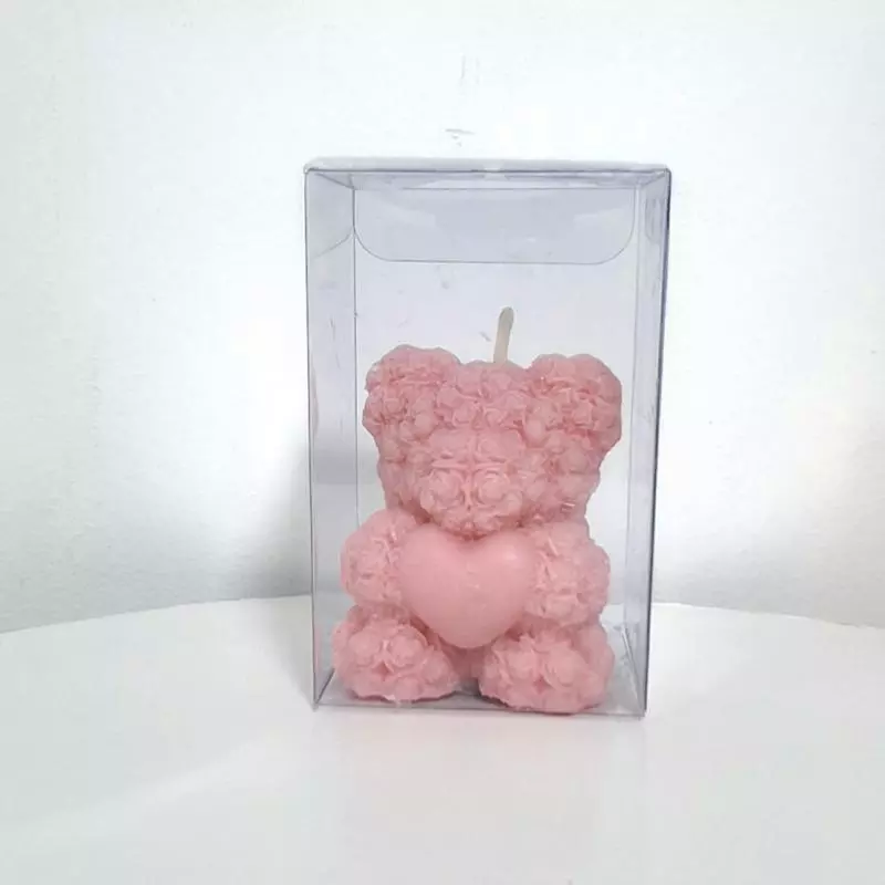 Vela oso aya con caja acetato