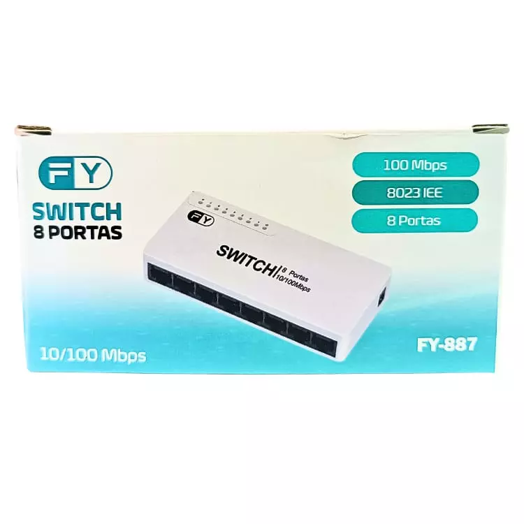 SWITCH 8 PORTAS FY-887 10/100Mbps