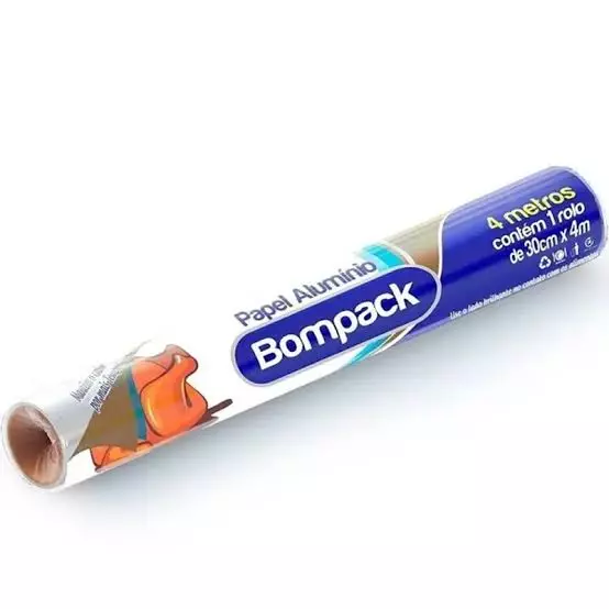 Rolo de papel alumínio 30cmx4m