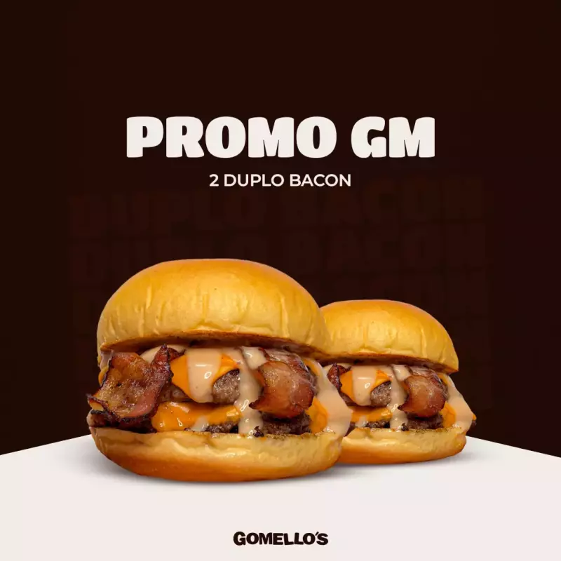 2 Duplo Bacon por R$55,90