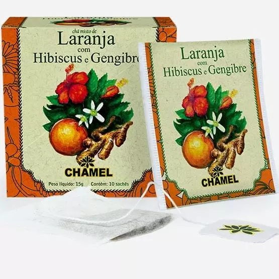 Laranja com Hibiscus e Gengibre