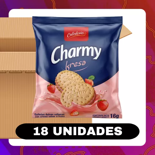 Display Charmy Galleta Fresa 16g