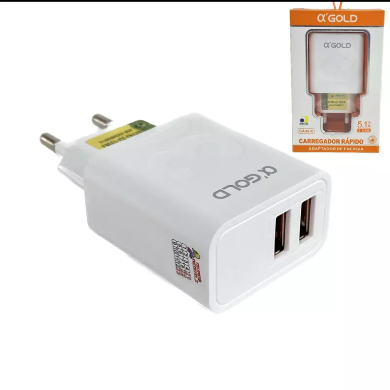 FONTE GOLD 5.1A - 2 USB CA32-4