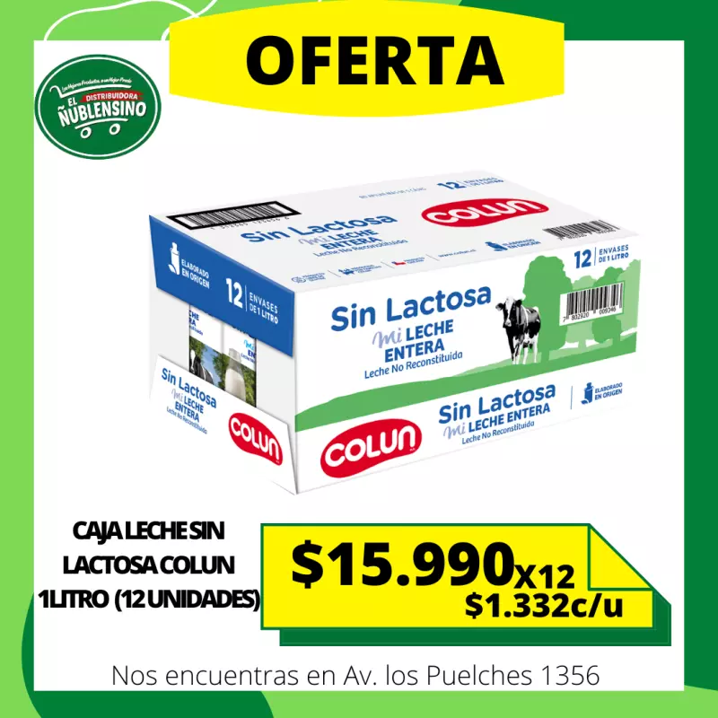 Caja leche sin lactosa entera
