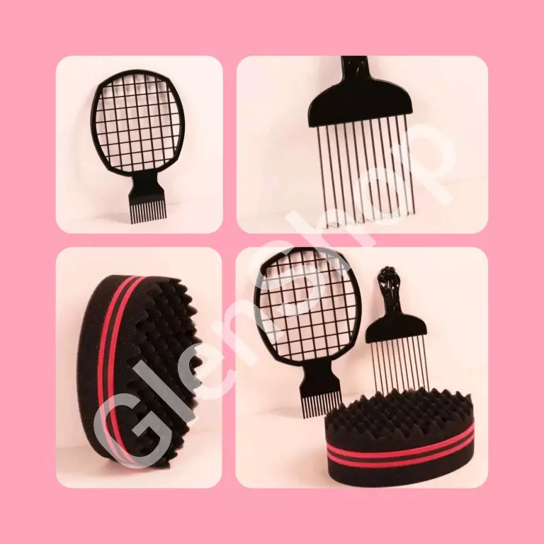 Set 3 piezas esponja pelo afro