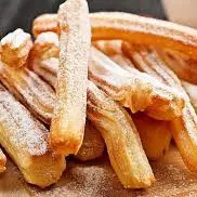 Churros con azúcar flor