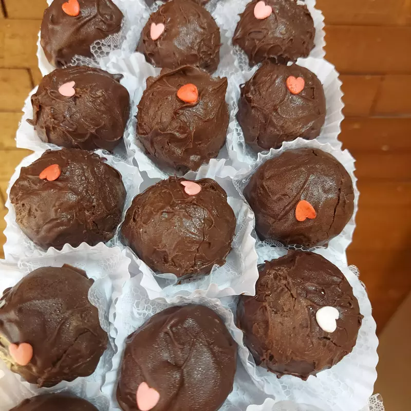 Bombom de chocolate meio amargo