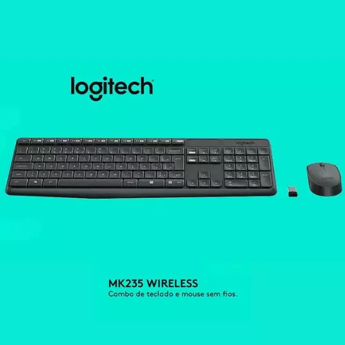 TECLADO E MOUSE S/FIO LOGITECH MK235