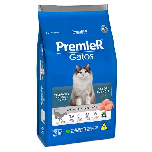 Premier Gatos Castrados Frango