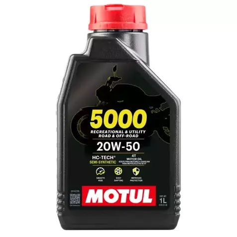 Motul 5000 4T SAE 10w-40 de 1 litro.