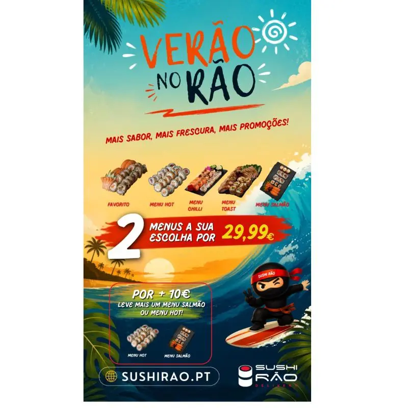 2 Menus por €29,99 + 1 Menu por €10
