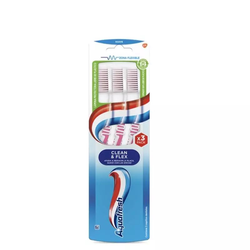 Tripack cepillo aquafresh suave