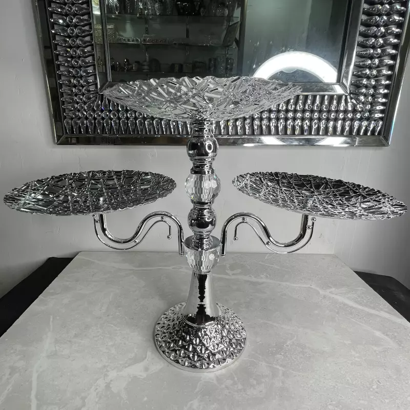 BASE TORTERA REF 4363-18 PLATEADA