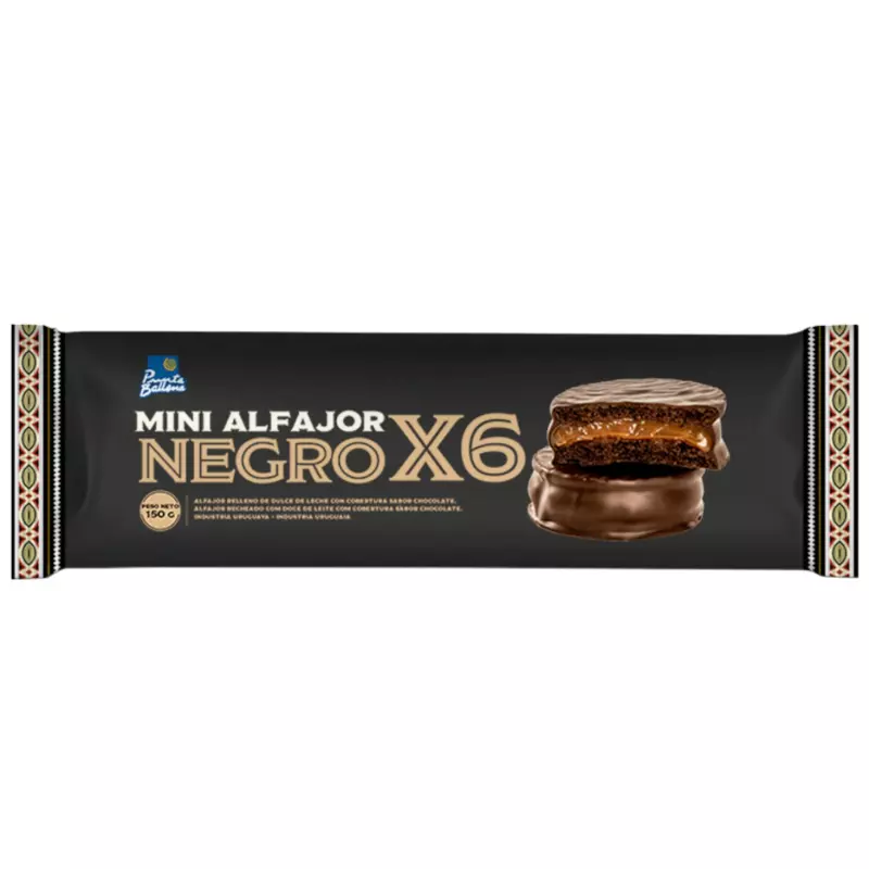 PACK ALFAJORCITO NEGRO X 6 150g