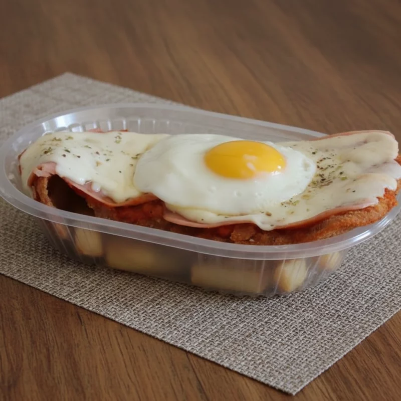 Milanesa grande napolitana a caballo
