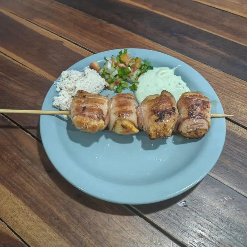 Espetinho de Frango com Bacon
