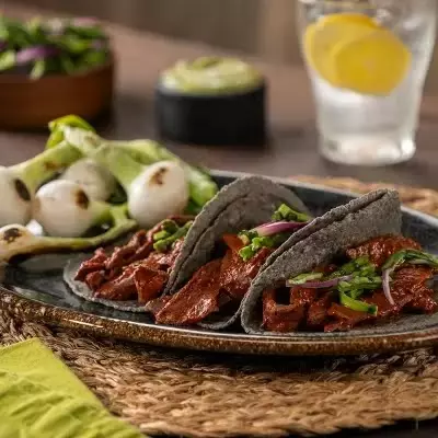 TACOS DE CECINA ENCHILADA