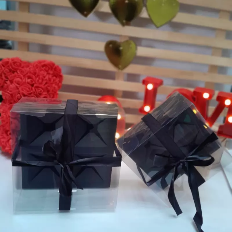 Caja Acetato Moño Mediana