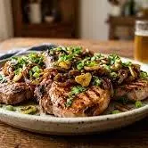 Bisteca com cebolas caramelizadas