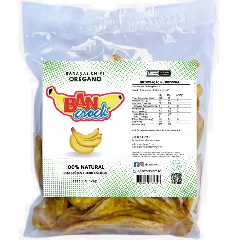 Chips Banana Orégano - 120g