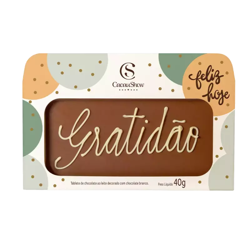 Tablete Chocoarte Gratidão 40g