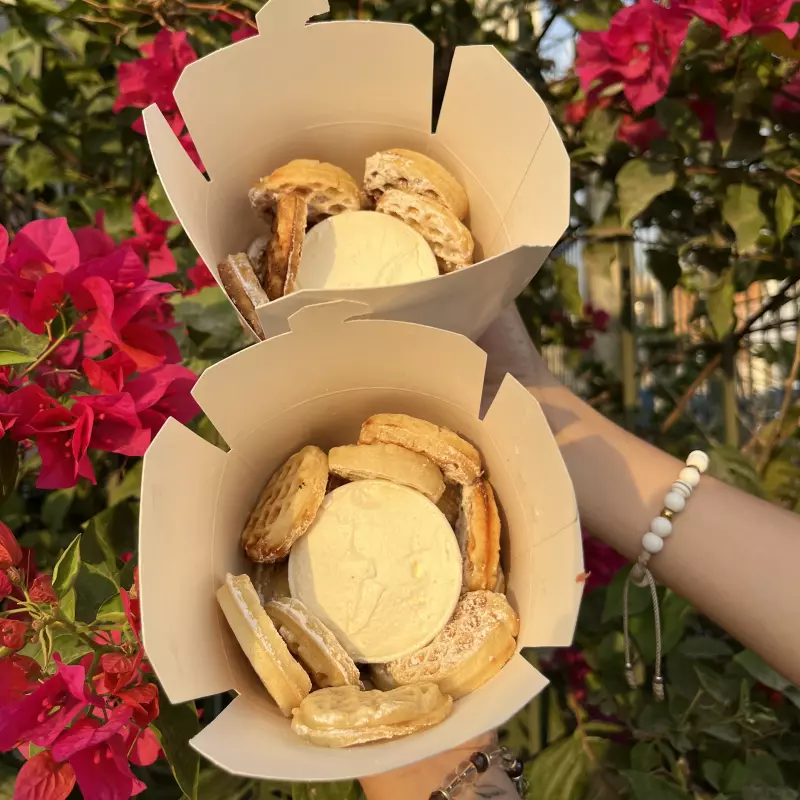 Snack de mini waffles