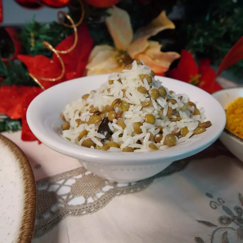 Arroz com lentilha