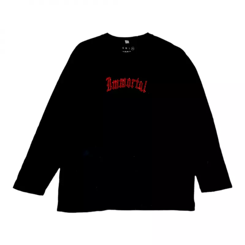 RHINESTONE BASICS RED MANGA LARGA