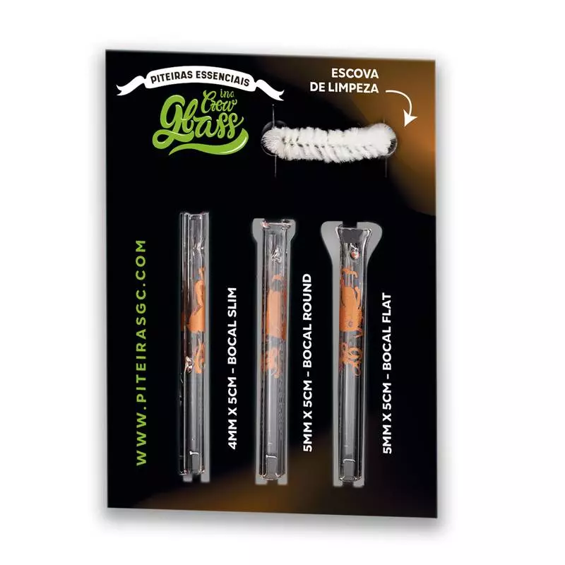 Kit 3 piteiras Glass Crew