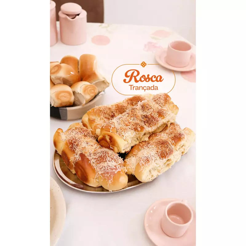 Pão - Rosca Trançada - 1Kg - 7 Un.