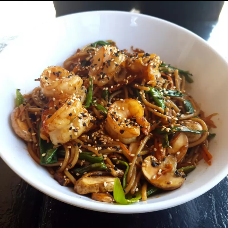 Teriyaki de Camarones