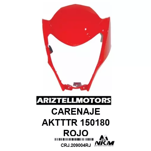 CARENAJE AKTTTR 150180 NEGRO CON RO