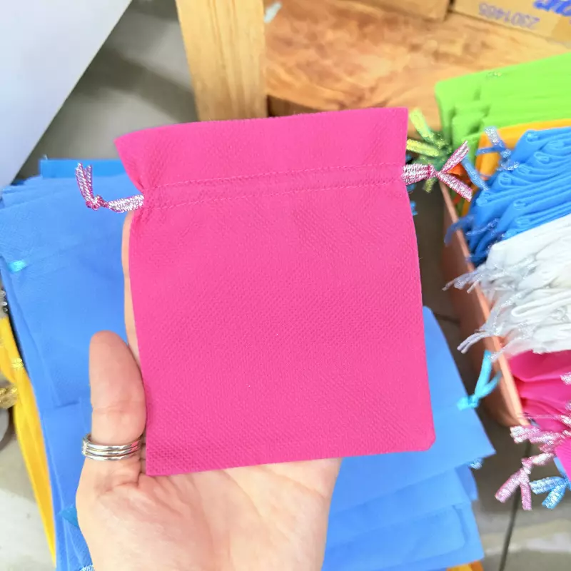 Bolsa (12x10) Tela Ecológica Fucsia