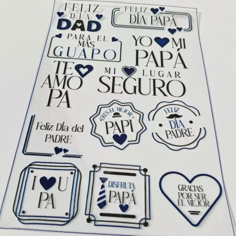 Sticker dtf media carta papá