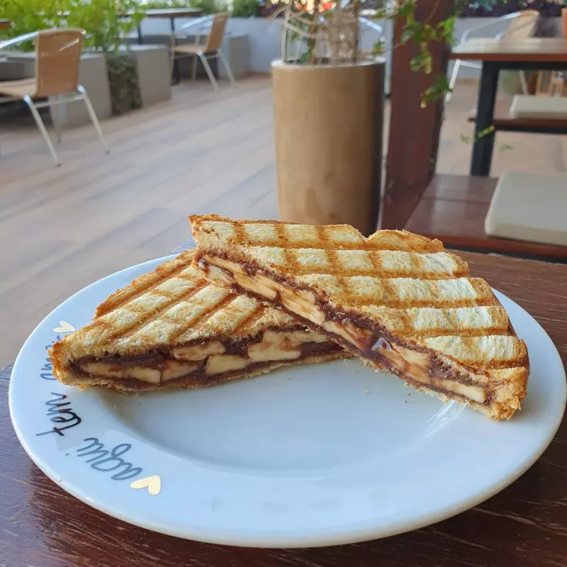 Torrada de banana e Nutella