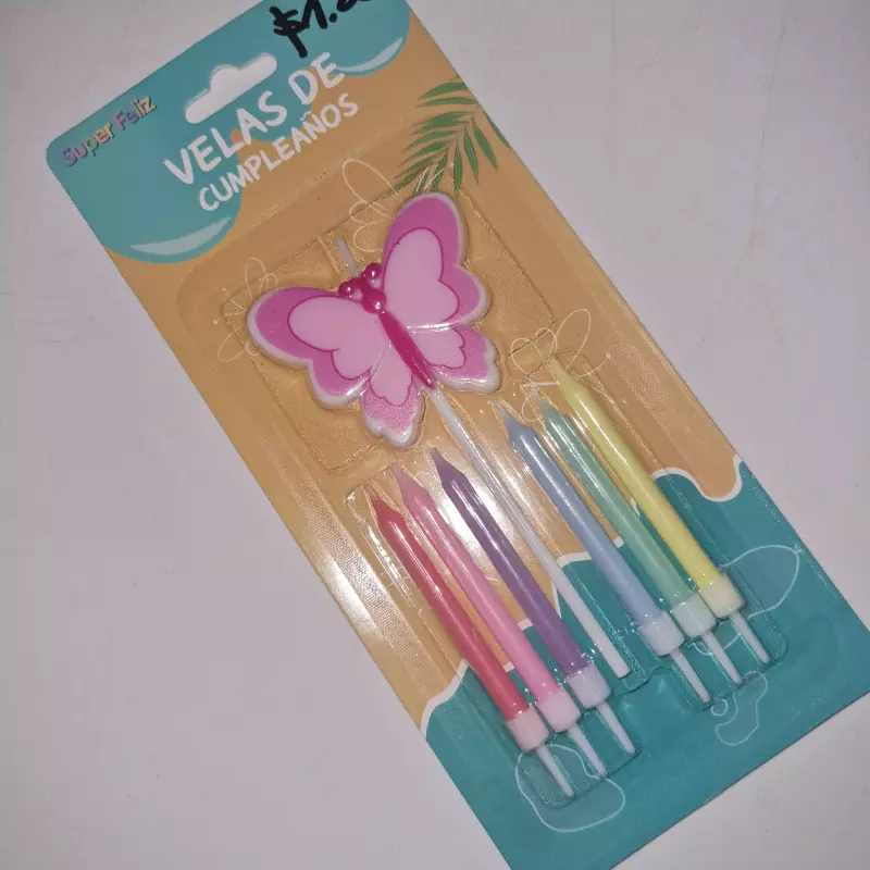 Vela cumpleaños mariposa