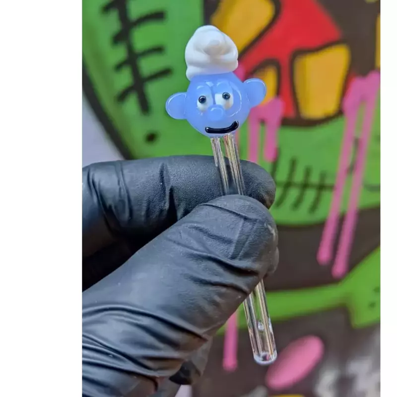 Piteira de Vidro Smurf