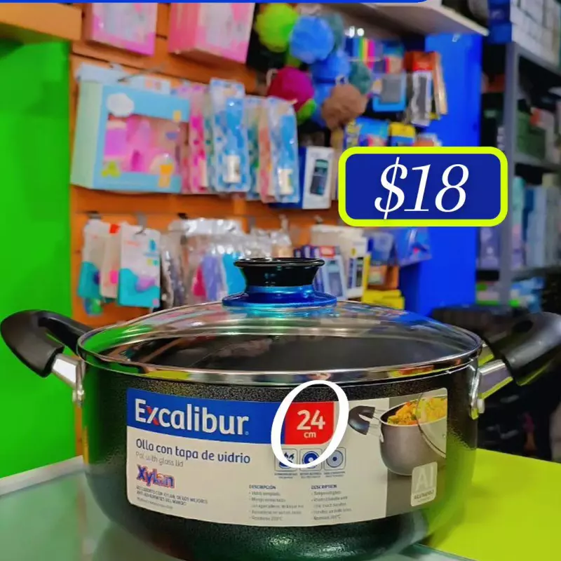 Olla con tapa de vidrio