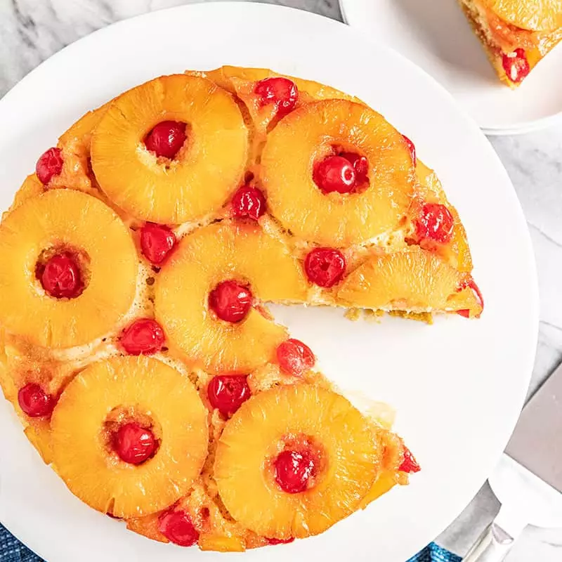 Queque volcado de piña