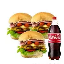 3 X SALADA + COCA 1 LITRO - COMBO 2