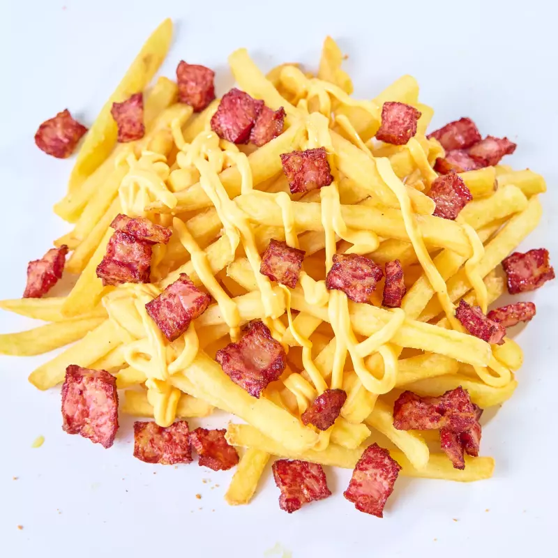 Batata Frita Média + Bacon e Cheddar