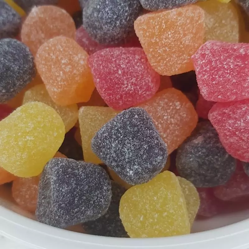 Gomones de fruta veganos