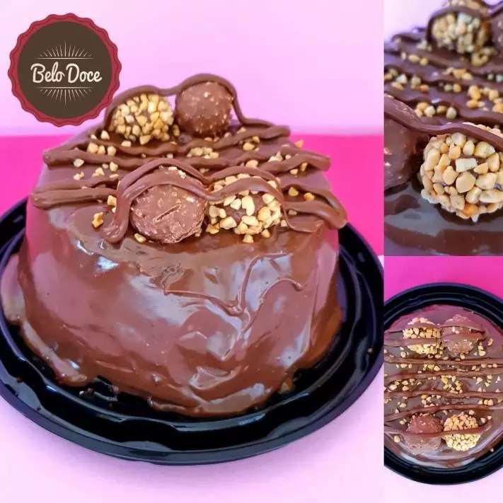 Mini vulcao de Ferrero Rocher