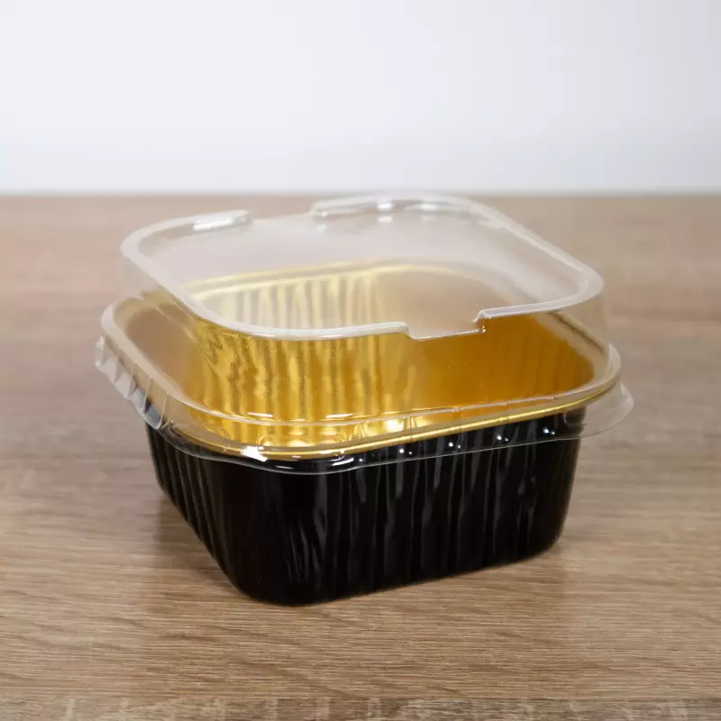 Aluminio Cuadrado Negro 150 ml