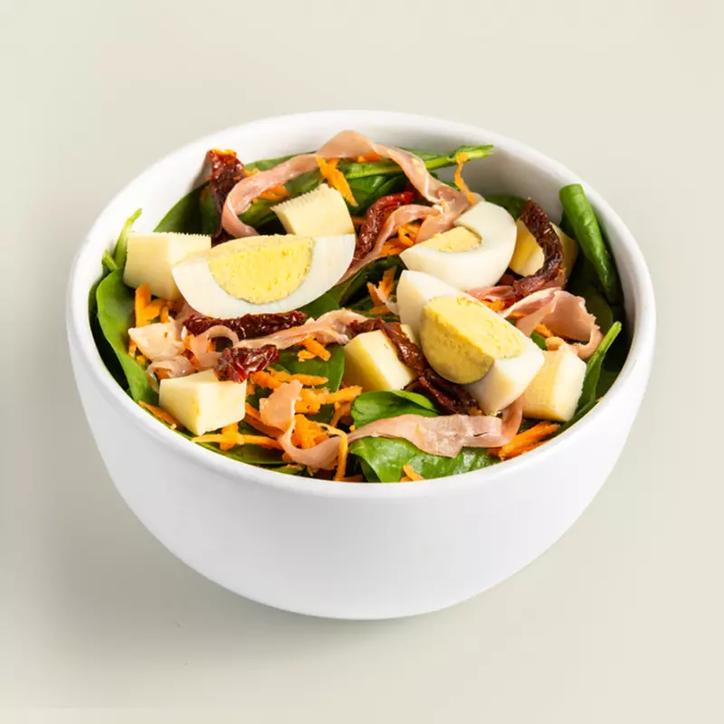 Jamón Crudo y Espinaca