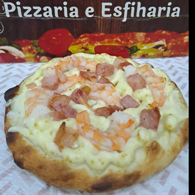 ESFIHA CAMARÃO C/ CATUPIRY E BACON