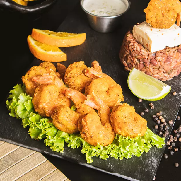 Camarones empanizados