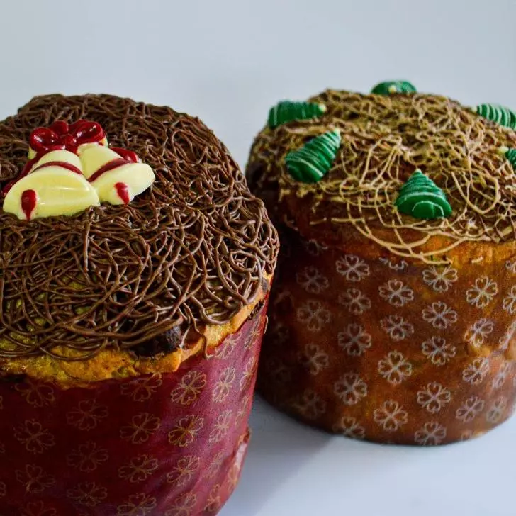 Panetone tradicional decorado