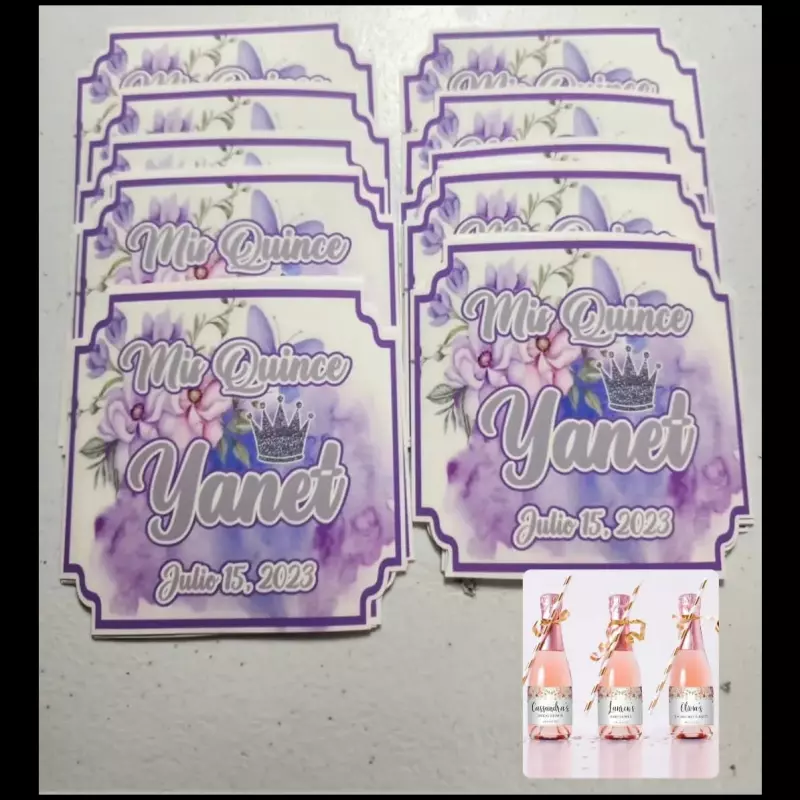 Etiquetas para Botella de Champan