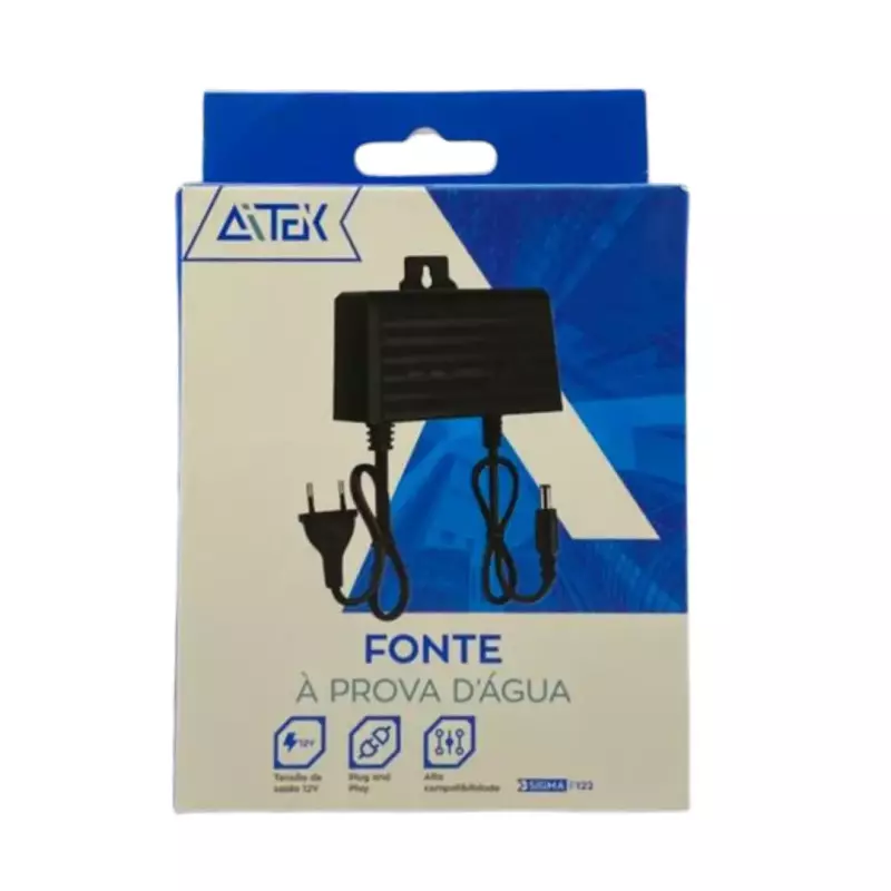 FONTE P/CAMERA AITEK 12V 3A F122